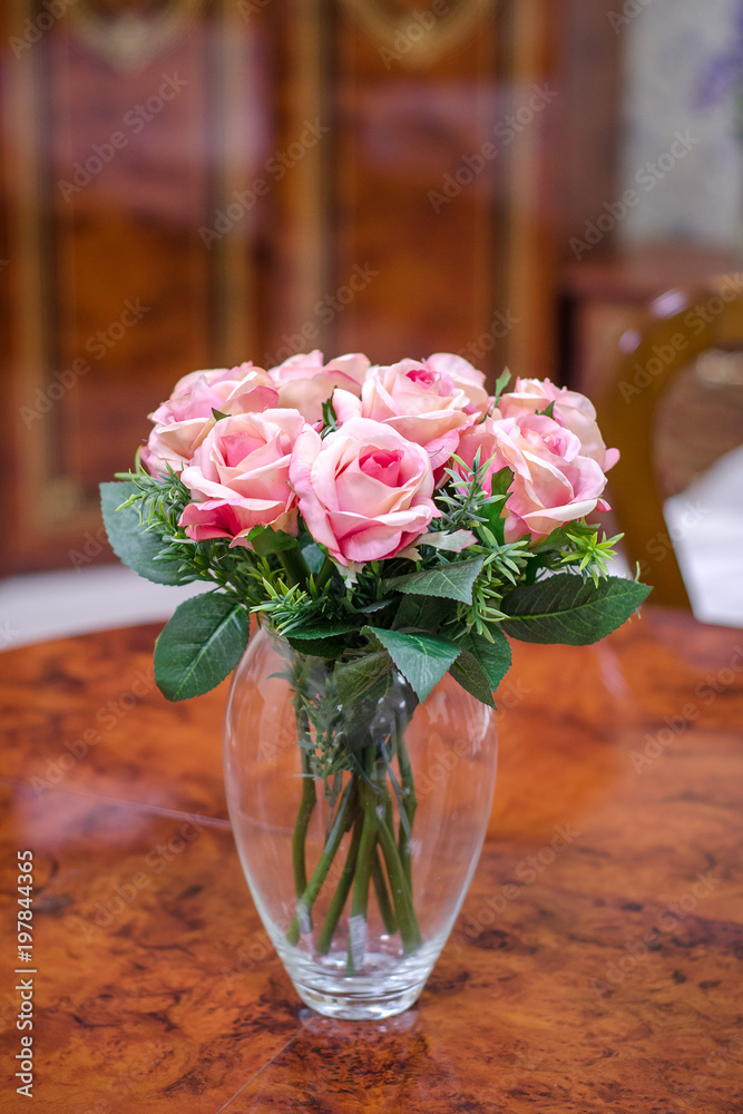 Interior design of room with beautiful flowers Interior design of room with beautiful flowers