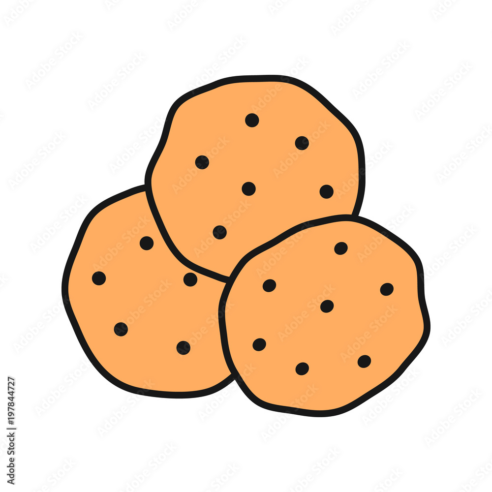Chocolate chips color icon Chocolate chips color icon