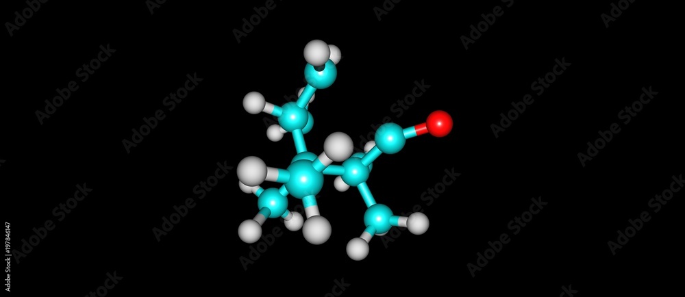 Camphor molecular structure isolated on black background Camphor molecular structure isolated on black background