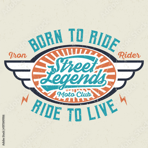 Street Legends - Vintage Tee Design For Print