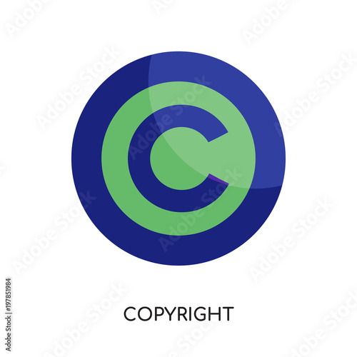 copyright free logo isolated on white background for your web, mobile and app design