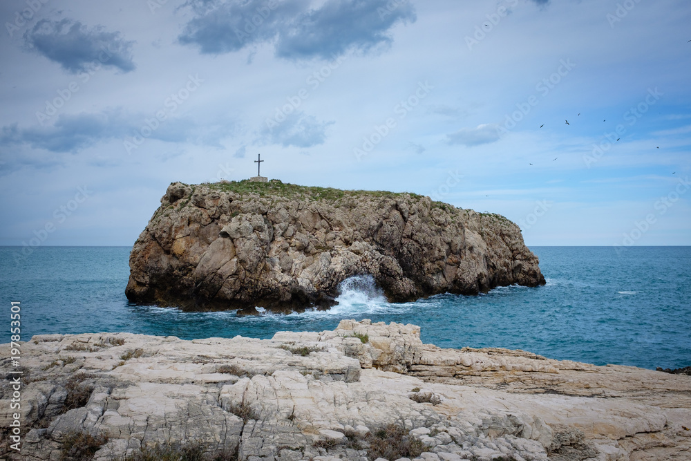 Hermit's isle. Coast of Polignano. Apulia, Italy.