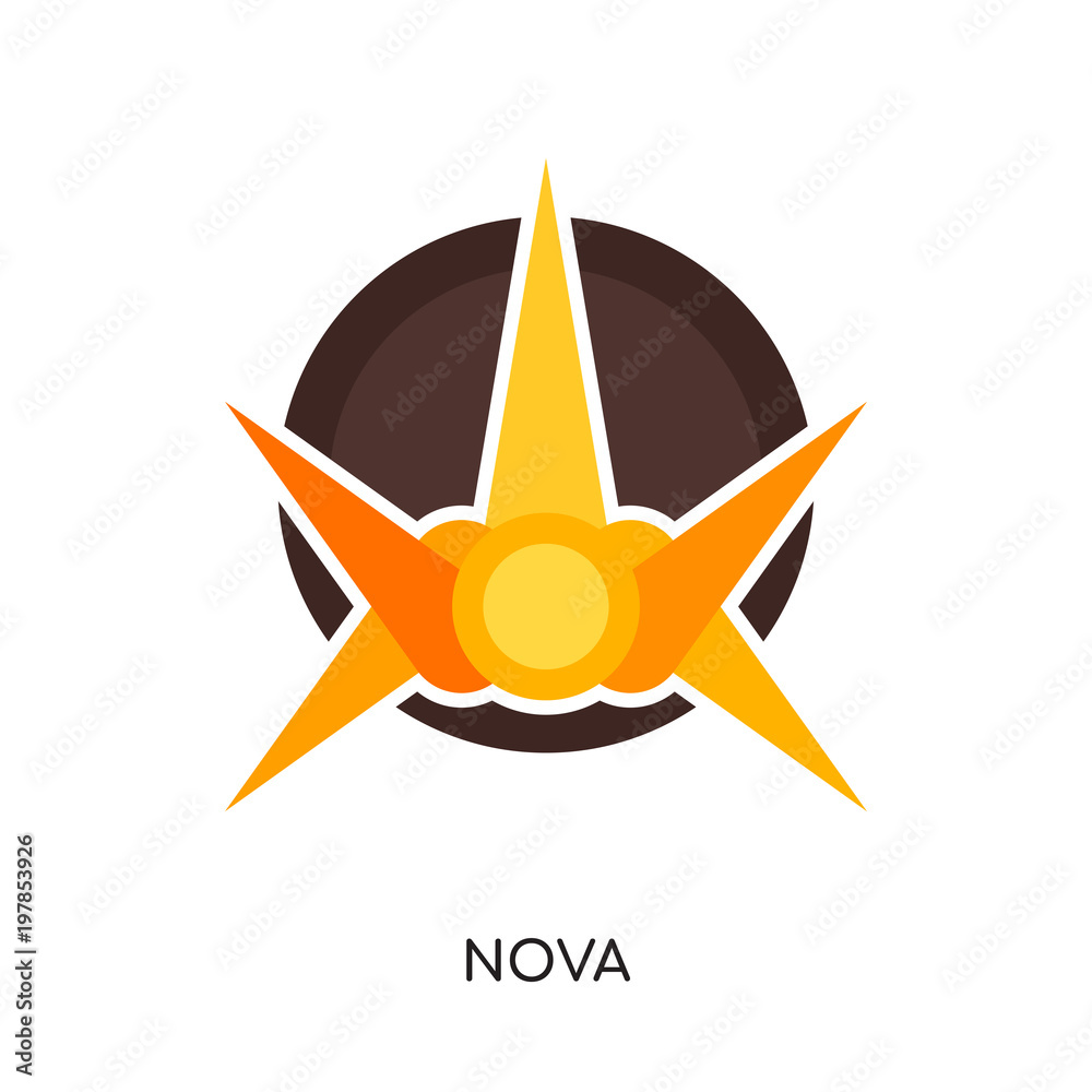 nova logo isolated on white background for your web, mobile and app design