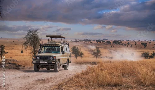 Obraz Gra safari Safari w parku narodowym Serengeti w Tanzanii