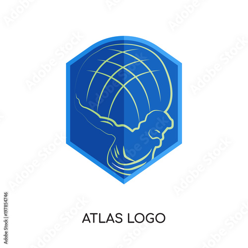 atlas logo image isolated on white background for your web, mobile and app design