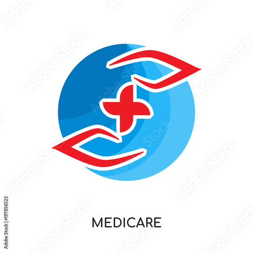 medicare logo image isolated on white background for your web, mobile and app design