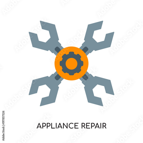 appliance repair logo isolated on white background for your web, mobile and app design