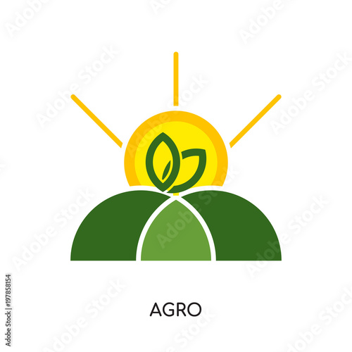 agro logo isolated on white background for your web, mobile and app design