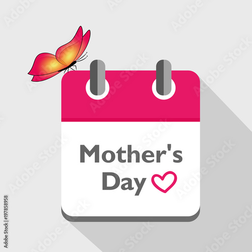 mothers day butterfly calender pink