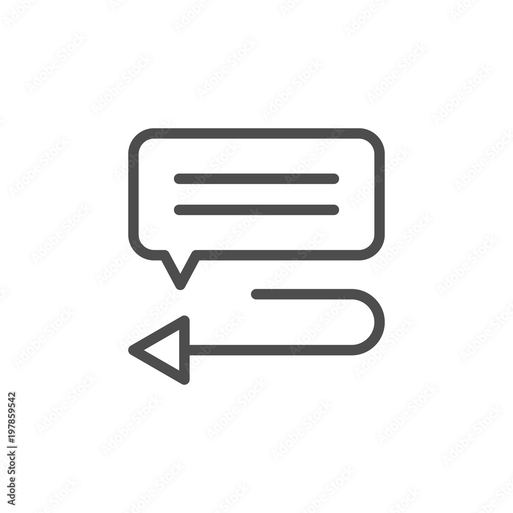 Reply message line icon Reply message line icon