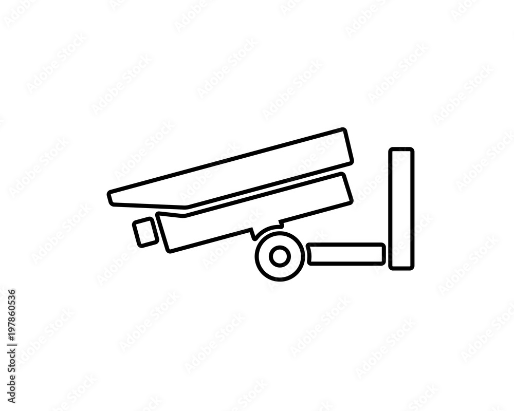 security camera icon design illustration,line icon design style, designed for print and web