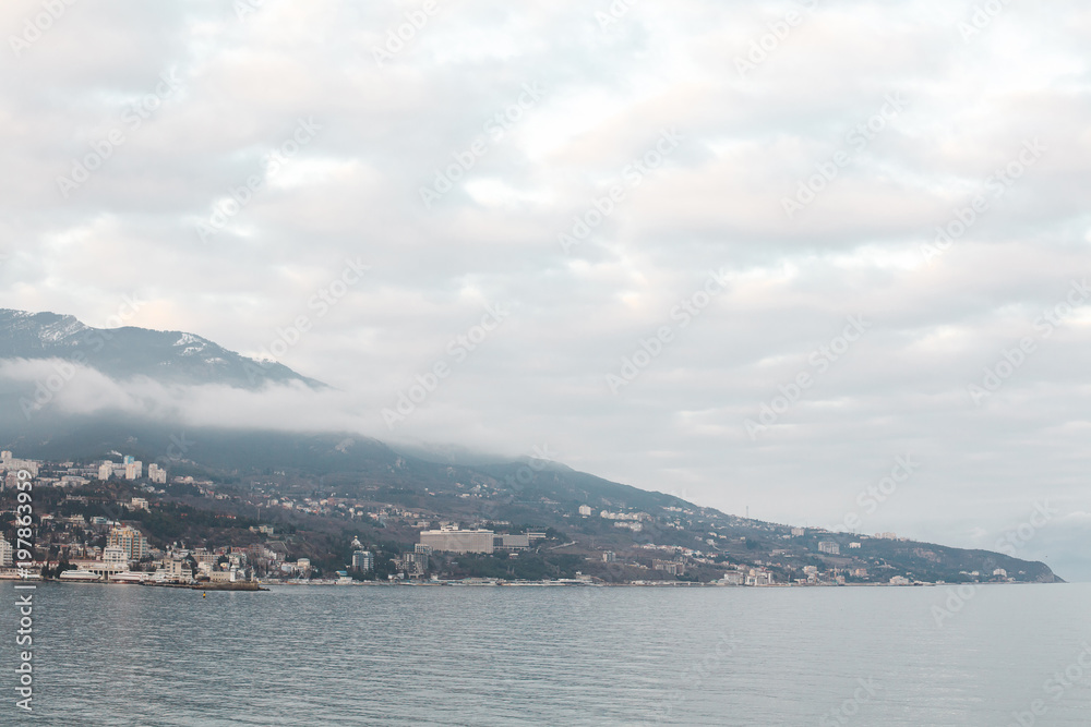 Waterfront Black Sea city of Yalta in Crimea