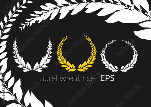vector design laurel wreath set