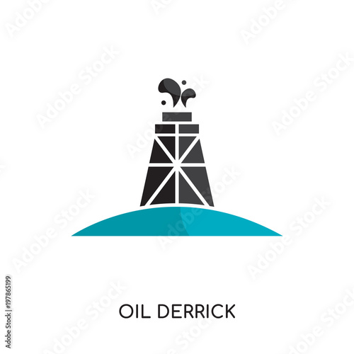 oil derrick logo isolated on white background for your web, mobile and app design