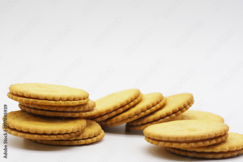 BISCUITS on white background BISCUITS on white background