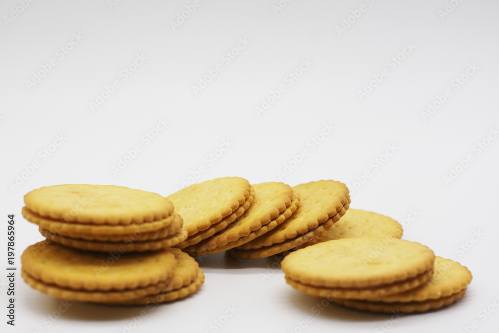 BISCUITS on white background