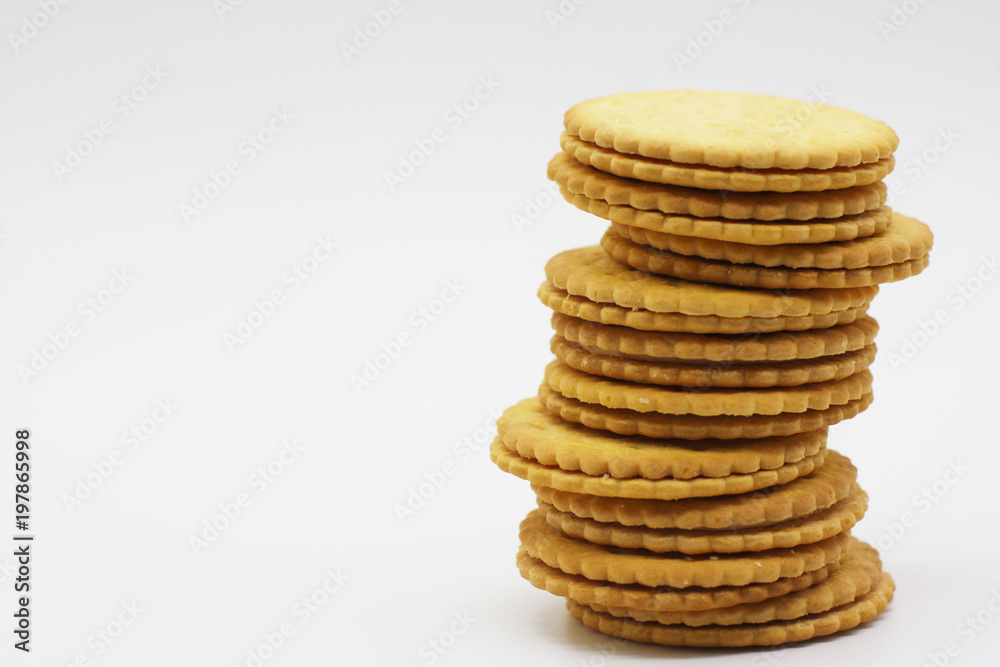 BISCUITS on white background BISCUITS on white background