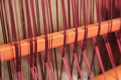 traditional weaving machine in Thailand 