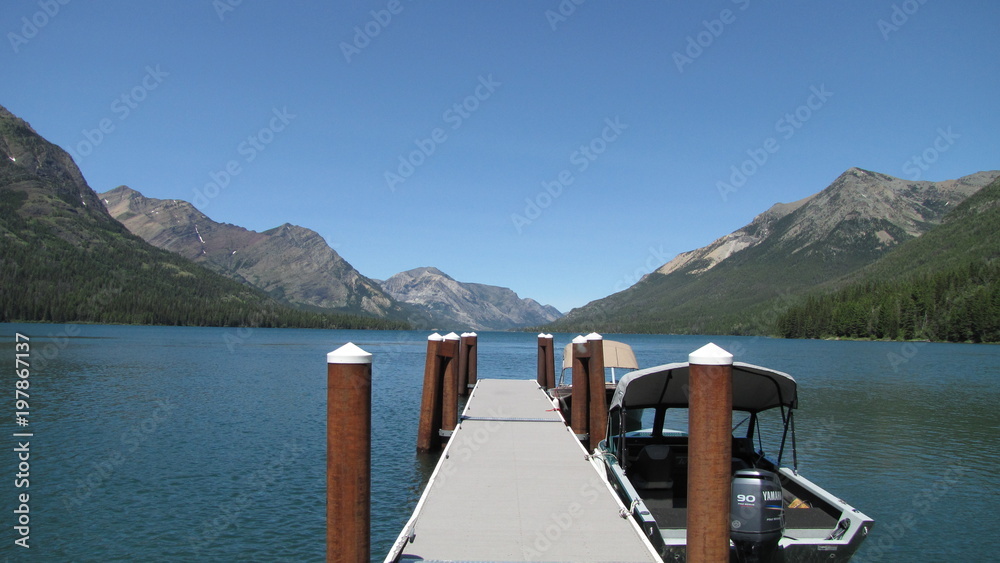 Dock At Goat Haunt, Glacier National Park, Montana