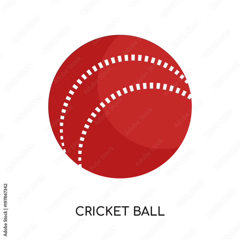 cricket ball logo isolated on white background for your web, mobile and