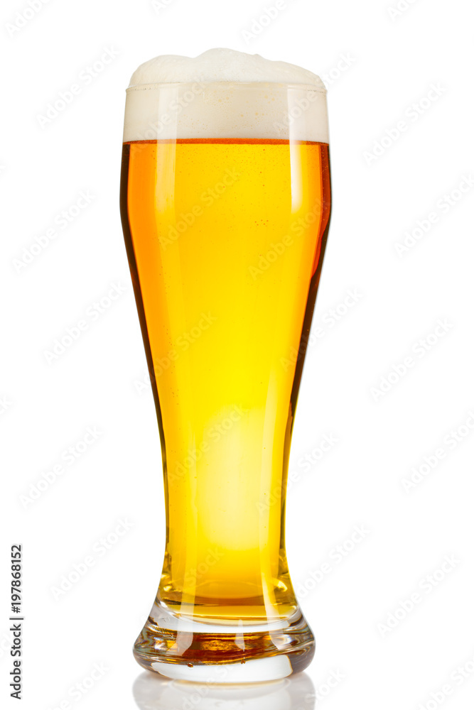 glass of beer isolated on white background. glass of beer isolated on white background.