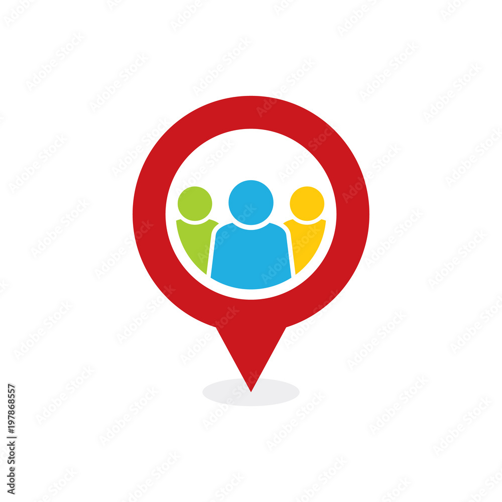 People Point Logo Icon Design