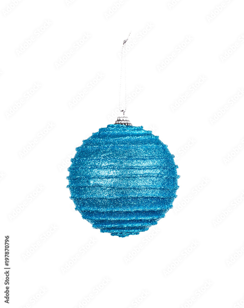 Obraz premium Blue christmas ball.