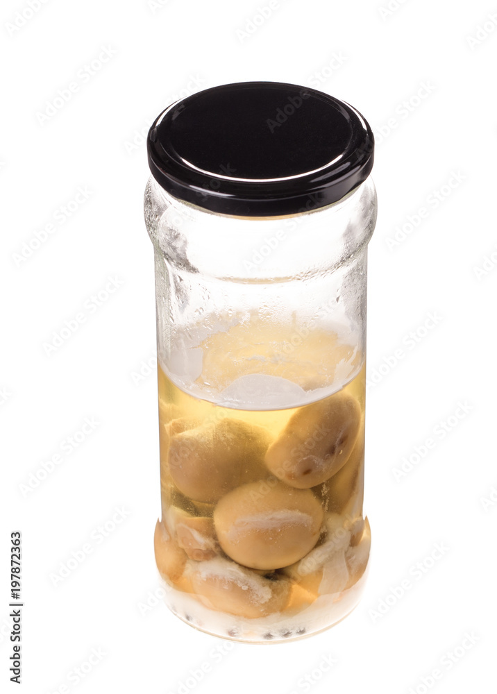 Tainted canned mushrooms.