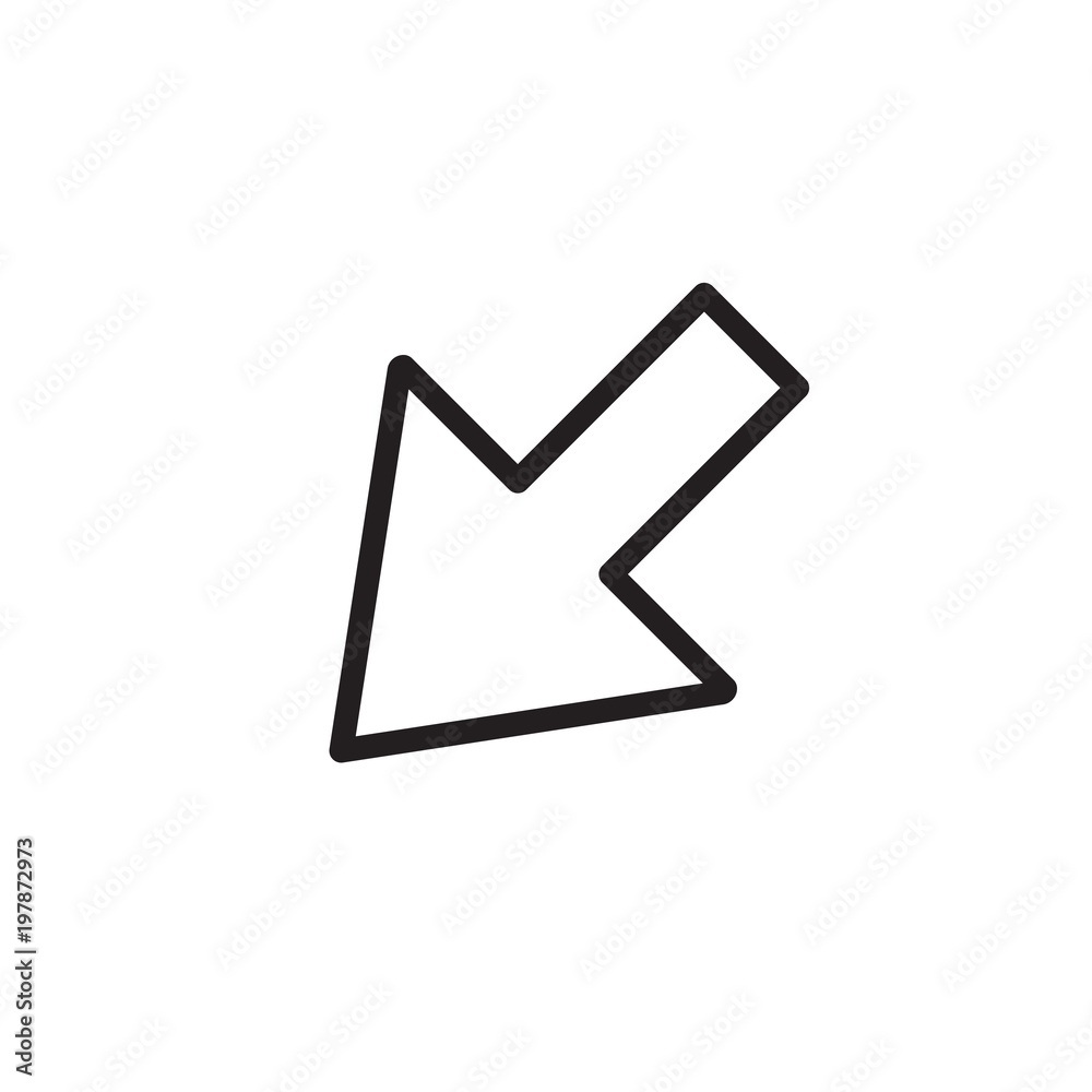 diagonal arrow left outlined vector icon. Modern simple isolated sign. Pixel perfect vector illustration for logo, website, mobile app and other designs diagonal arrow left outlined vector icon. Modern simple isolated sign. Pixel perfect vector illustration for logo, website, mobile app and other designs