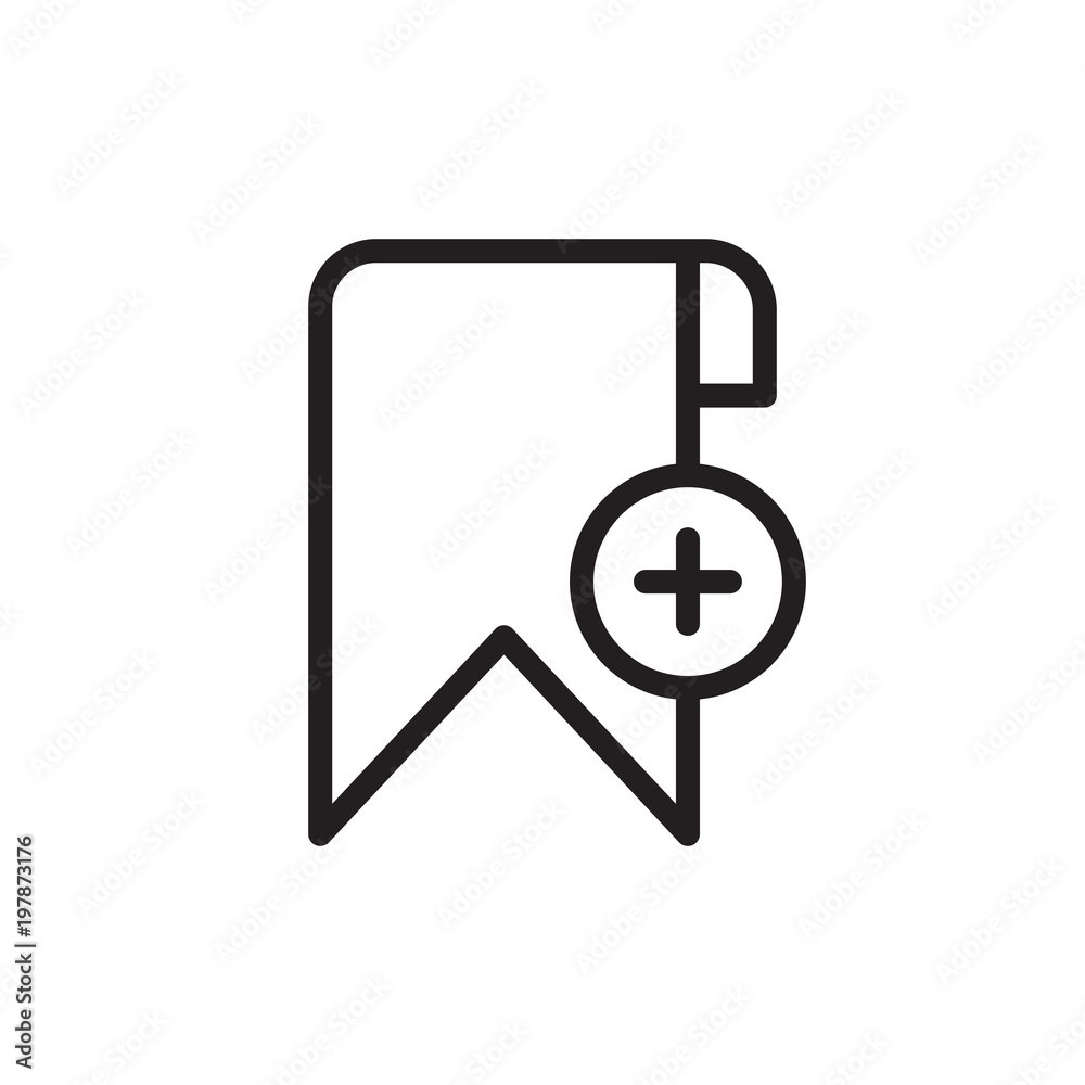 add new bookmark outlined vector icon. Modern simple isolated sign. Pixel perfect vector illustration for logo, website, mobile app and other designs add new bookmark outlined vector icon. Modern simple isolated sign. Pixel perfect vector illustration for logo, website, mobile app and other designs