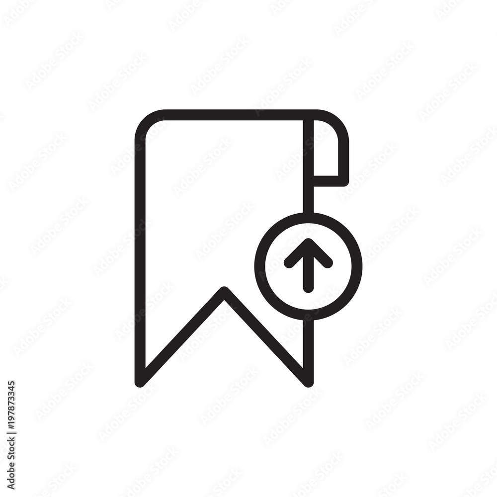 upload bookmark outlined vector icon. Modern simple isolated sign. Pixel perfect vector illustration for logo, website, mobile app and other designs upload bookmark outlined vector icon. Modern simple isolated sign. Pixel perfect vector illustration for logo, website, mobile app and other designs