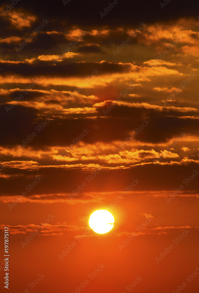 Beautiful sunset with colorful clouds on the sky Beautiful sunset with colorful clouds on the sky
