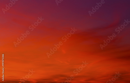 Beautiful sunset with colorful clouds on the sky