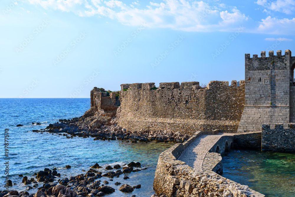 Mediterranean fortress of the Greek coast. Methoni.