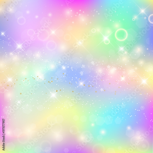 Fairy background with rainbow mesh.