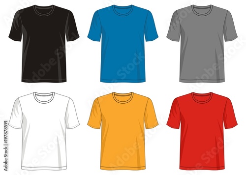 design vector t shirt template collection for men  photo