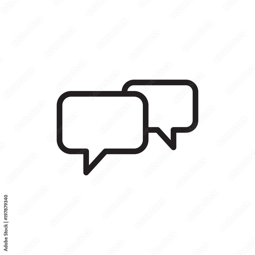 chat, dialogue outlined vector icon. Modern simple isolated sign. Pixel perfect vector  illustration for logo, website, mobile app and other designs