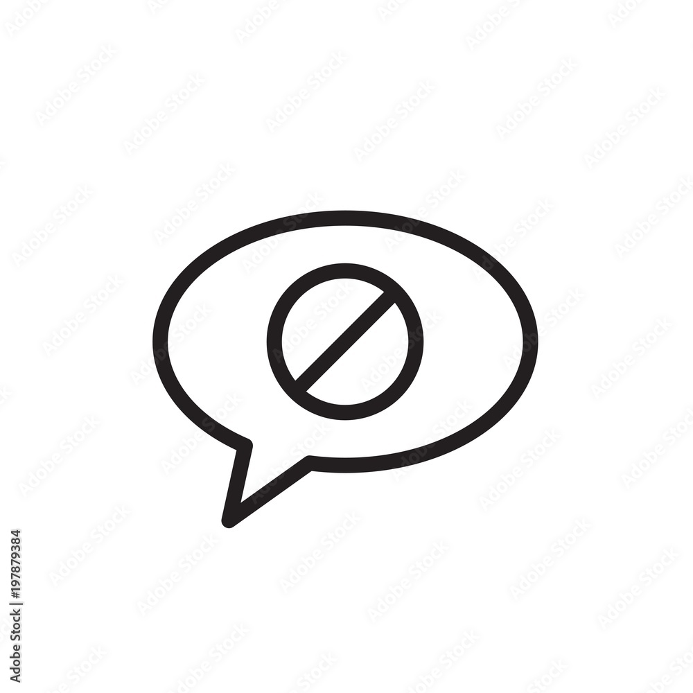 block message outlined vector icon. Modern simple isolated sign. Pixel perfect vector  illustration for logo, website, mobile app and other designs