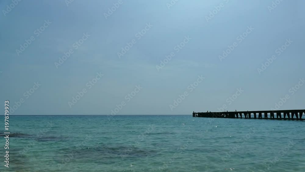 Nature with tropical sea and beach on white cloud and blue sky
Nature with tropical sea and beach on white cloud and blue sky