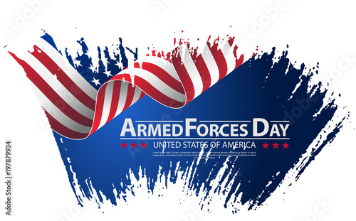 Armed forces day template poster design. Vector illustration background for Armed forces day.