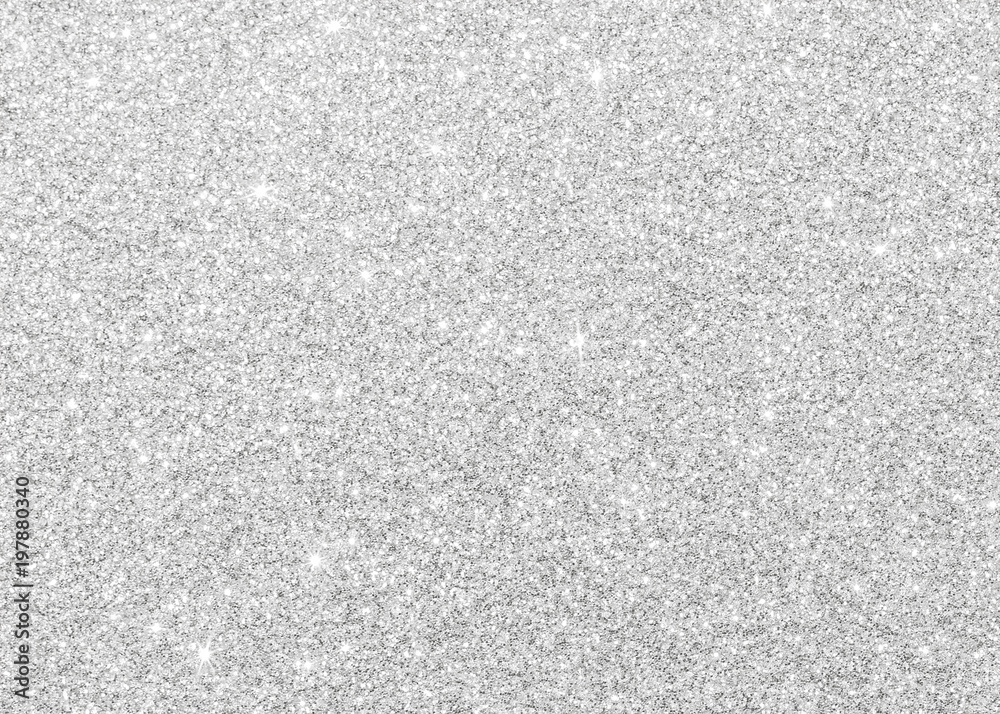 Silver glitter texture white sparkling shiny wrapping paper background for  Christmas holiday seasonal wallpaper decoration, greeting and wedding  invitation card design element Photos | Adobe Stock