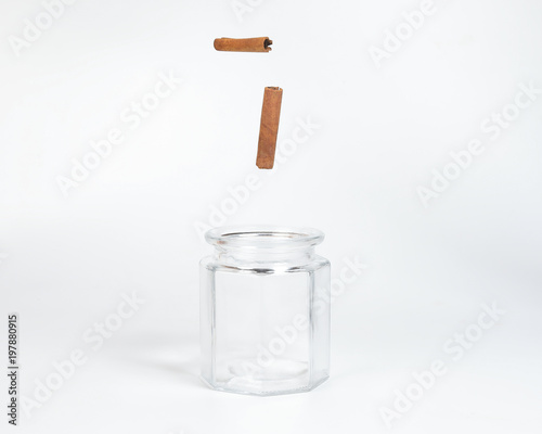 Cinnamon  in a glass jar