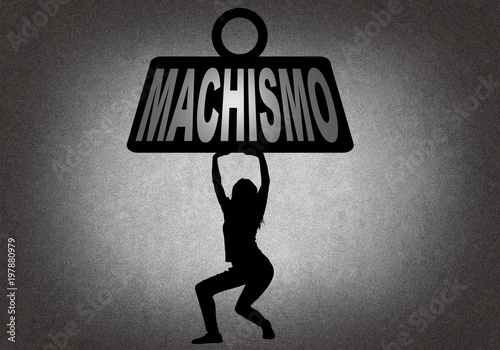 Woman bearing the weight of machismo photo