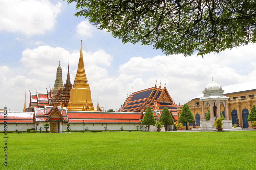 Grand Palace the emerald Buddha temple Bangkok Thailand