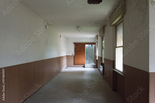 Internal room of old and abandoned devastated school, ready for renovation © alan_p