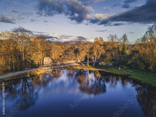 Countryside nature reflection - Vintage Film Look