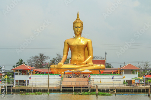 Golden Buddha State in Kohkred Island Bangkok Thailand 