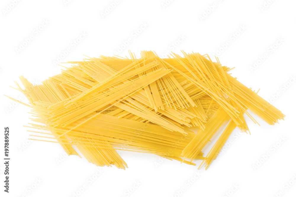 pasta, spaghetti, isolated on white background