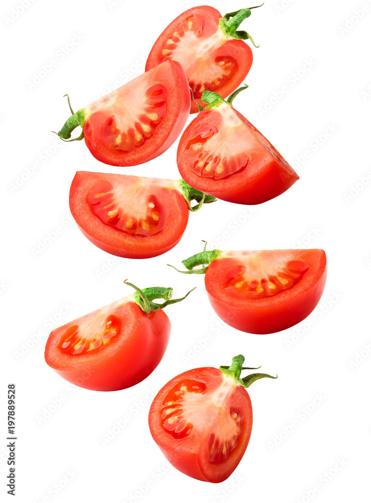 tomato slice, isolated on white background, clipping path, full depth of field tomato slice, isolated on white background, clipping path, full depth of field