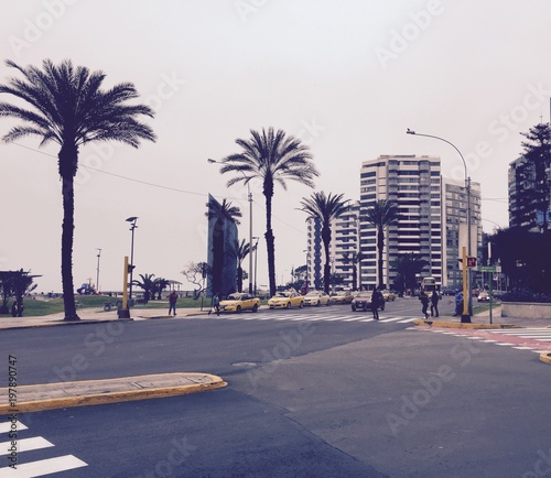 Straße in Maraflores, Lima, Peru